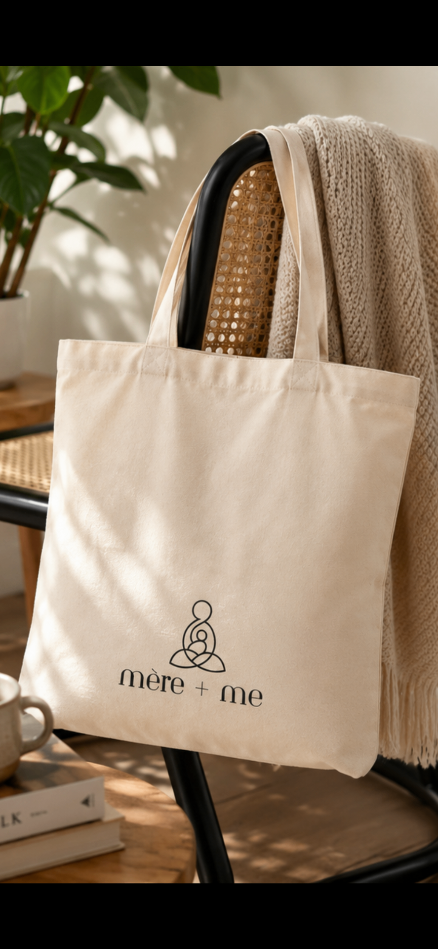 Small Cream Mère + Me Tote